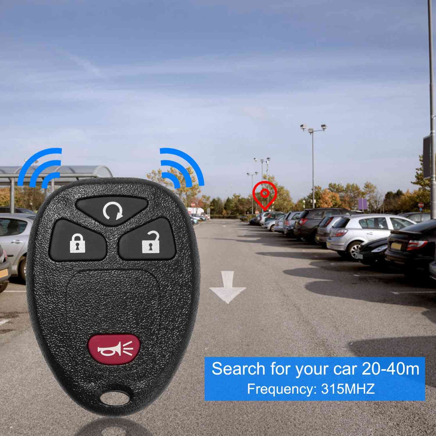Keyless Entry Remote Key Fob for Chevy Impala Cadillac Buick