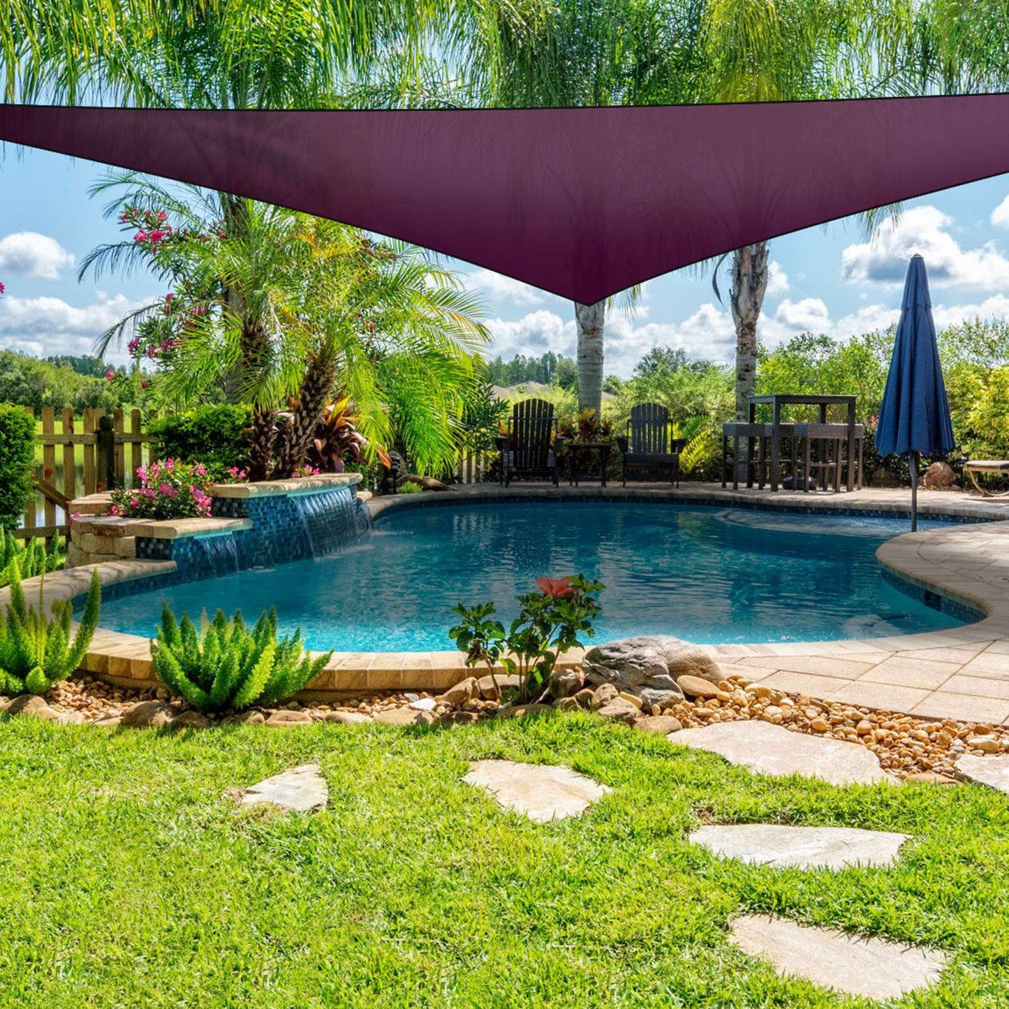 Triangle Shade Sail Canopy - Waterproof Outdoor Sun Shelter