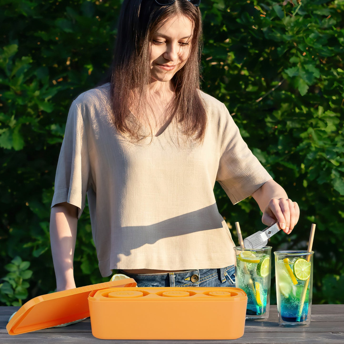 Hollow Cylinder Ice Cube Tray for Stanley Tumblers 20-40oz