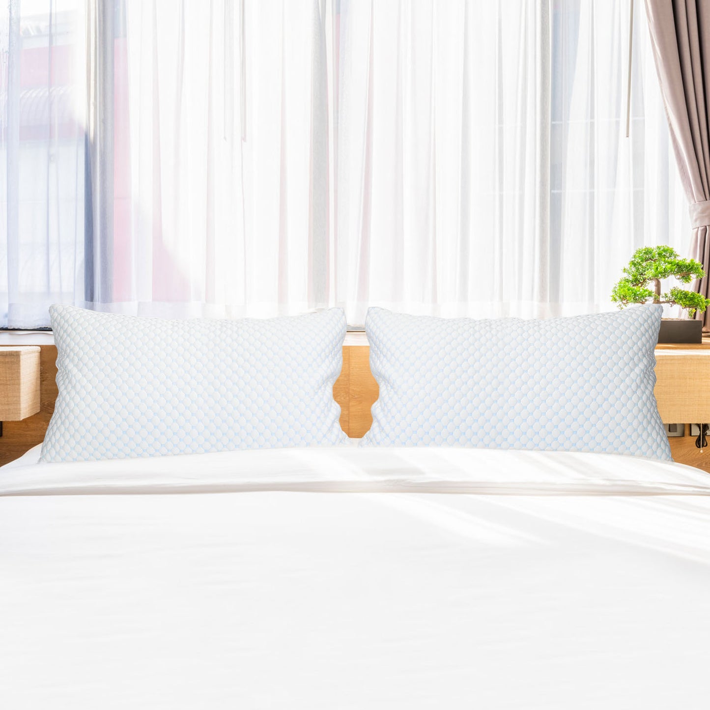 Adjustable Shredded Memory Foam Pillow with Cooling Cover