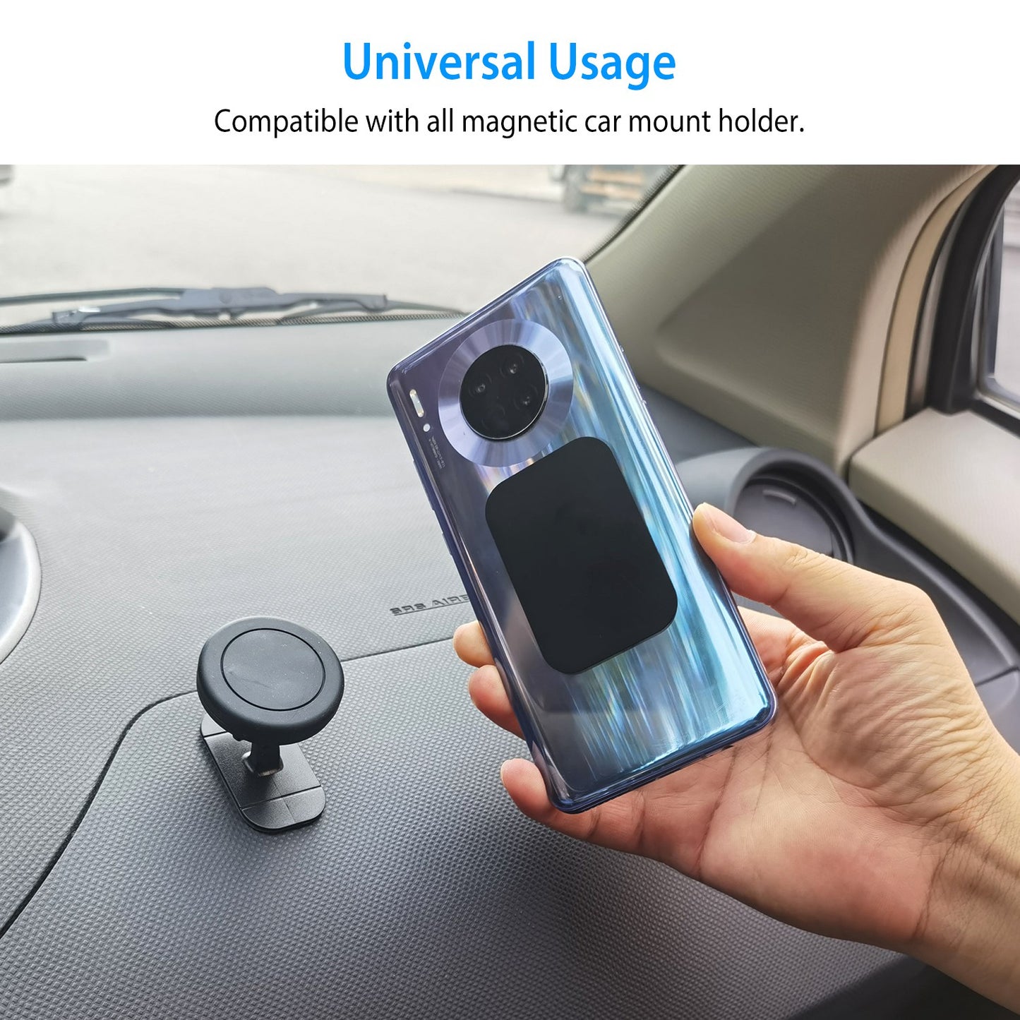 Metal Plates for Magnetic Car Mount - 8 Pack Universal Adhesive