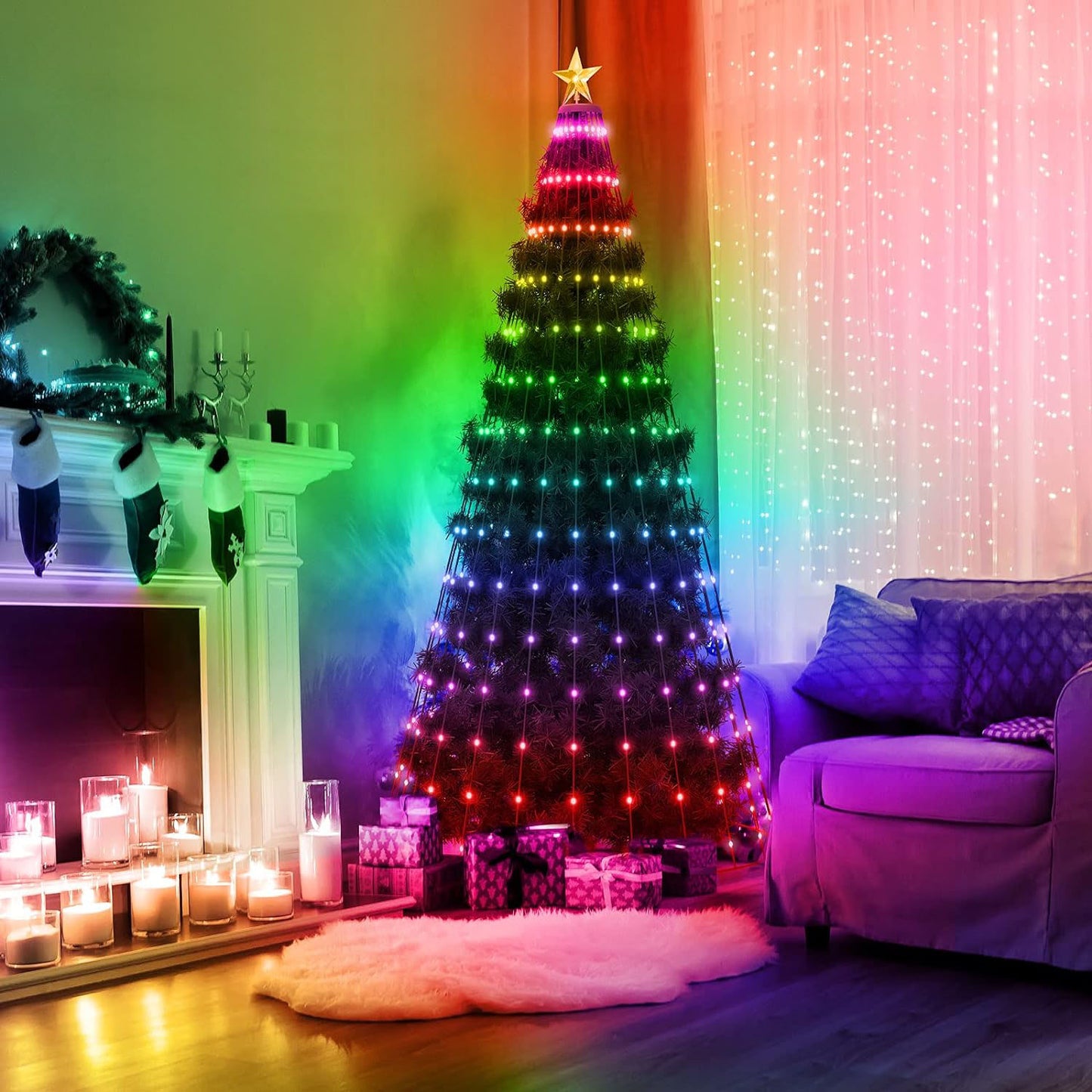 LED Christmas Tree Light 4.9FT with App & Remote Control