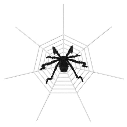 Giant Halloween Spider Decoration with 126" Web - 49 Inch