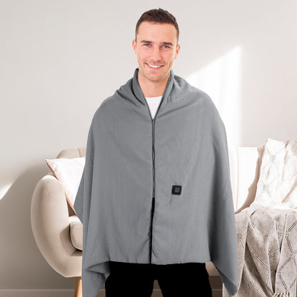 USB Heated Shawl with 3 Heat Levels and Zipper