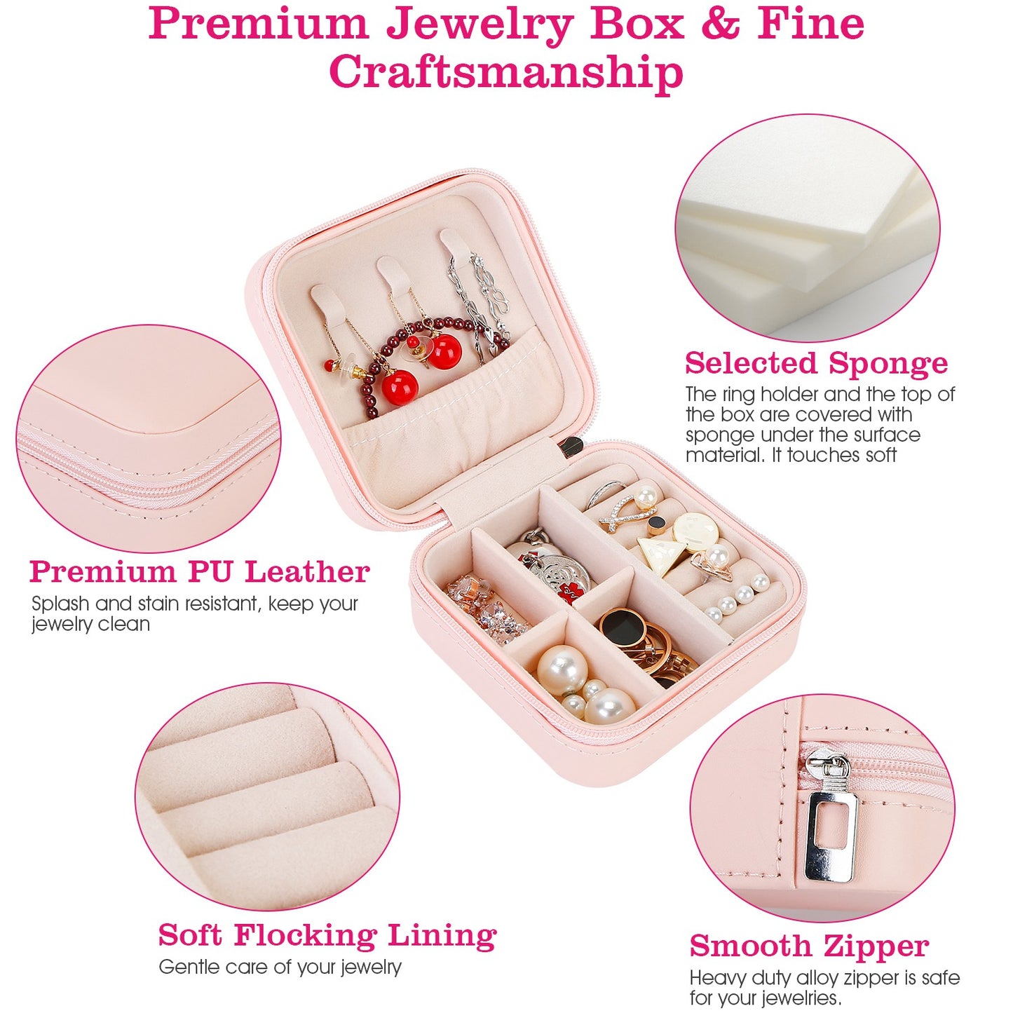 Mini Jewelry Storage Box with Travel Case Organizer