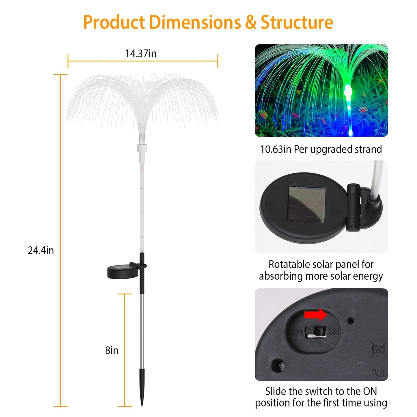Solar Jellyfish Garden Lights 4-Pack with Color Changing LEDs