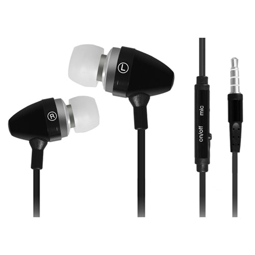 In-Ear Stereo Headset with Microphone - 4 Pack
