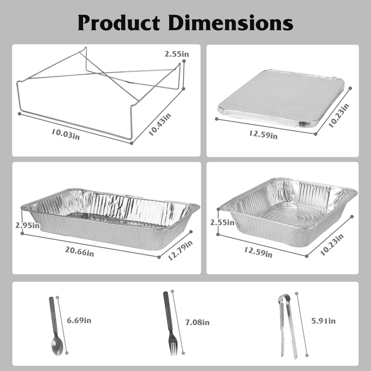 Disposable Chafing Dish Buffet Set - 42 Piece Complete Kit