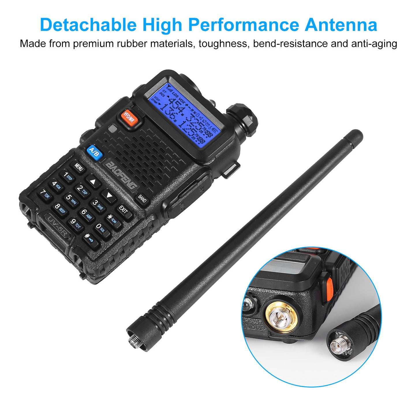 Dual Band Two Way Radio 5W VHF UHF Walkie Talkie