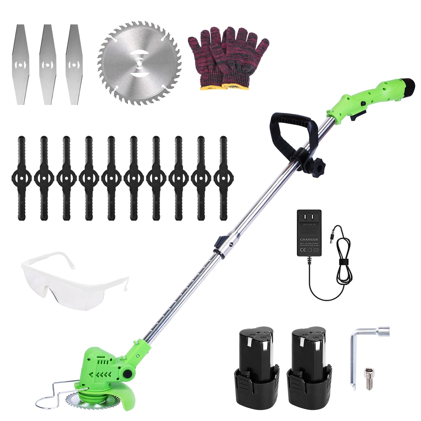 Grass Trimmer Blade Set - 14 Piece Replacement Accessory Kit