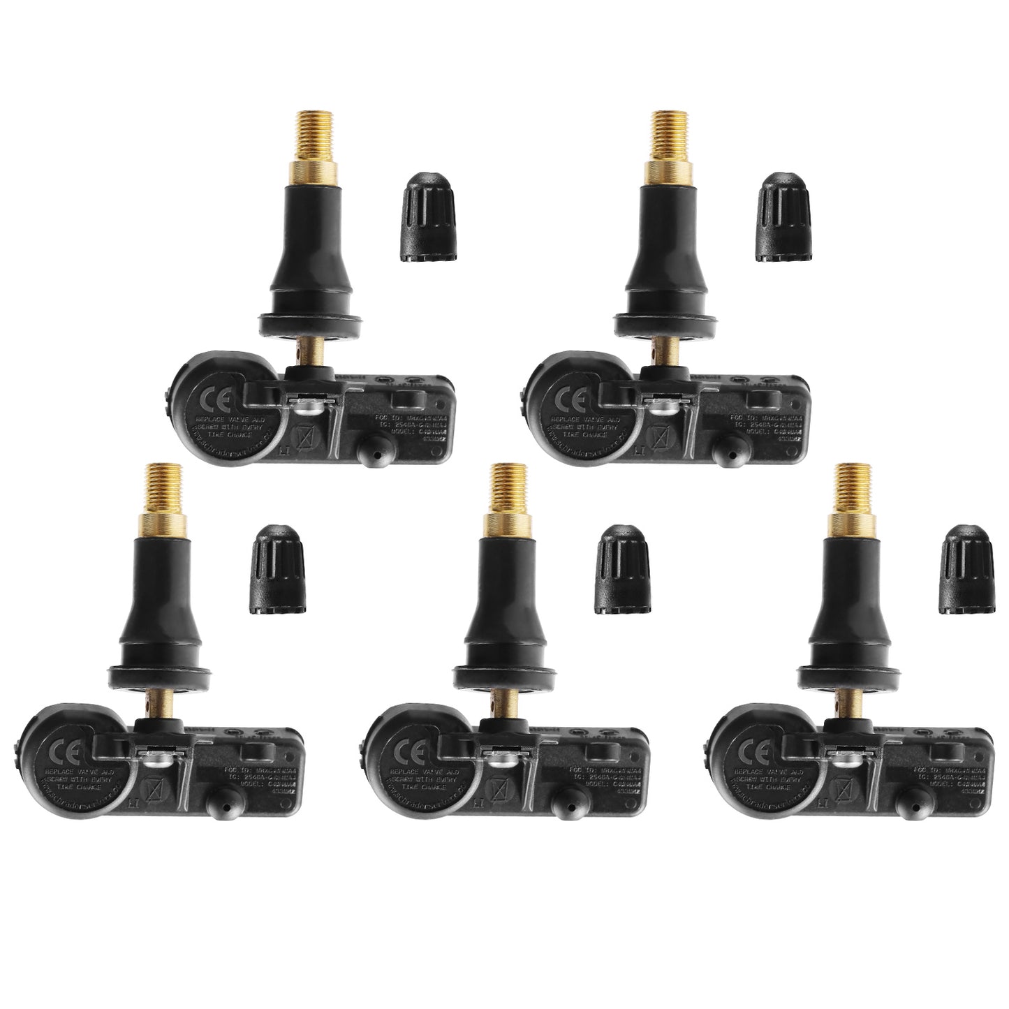 TPMS Tire Pressure Sensors for Jeep Chrysler Dodge Ram (5-Pack)
