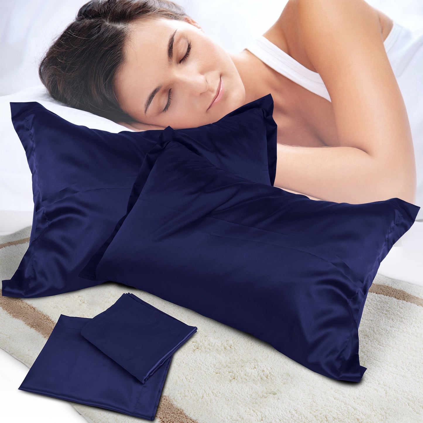 Satin King Pillowcase Set of 2 - Silky Smooth Hair & Skin Care
