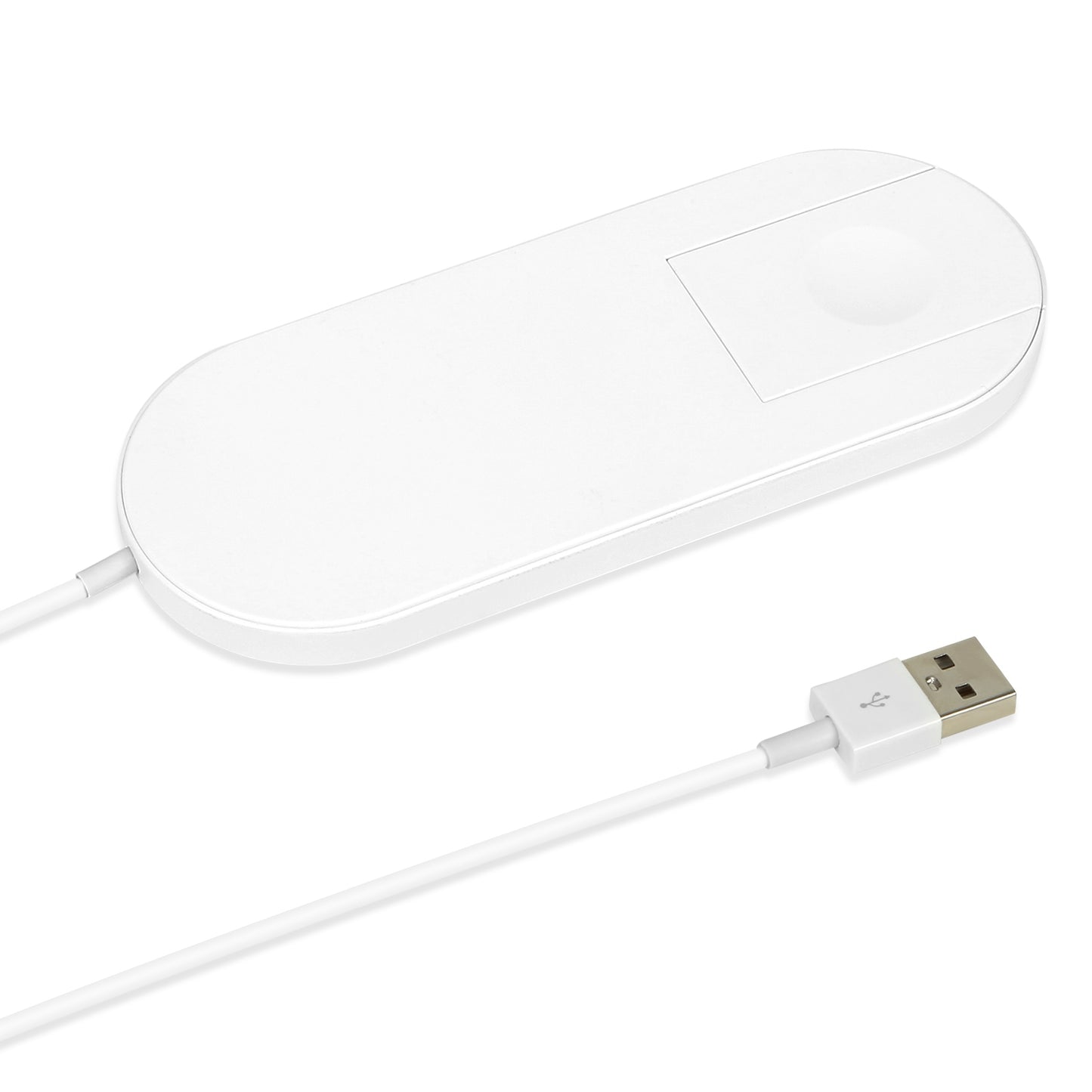 2-in-1 Wireless Charger for iPhone & Apple Watch - 10W Qi Pad