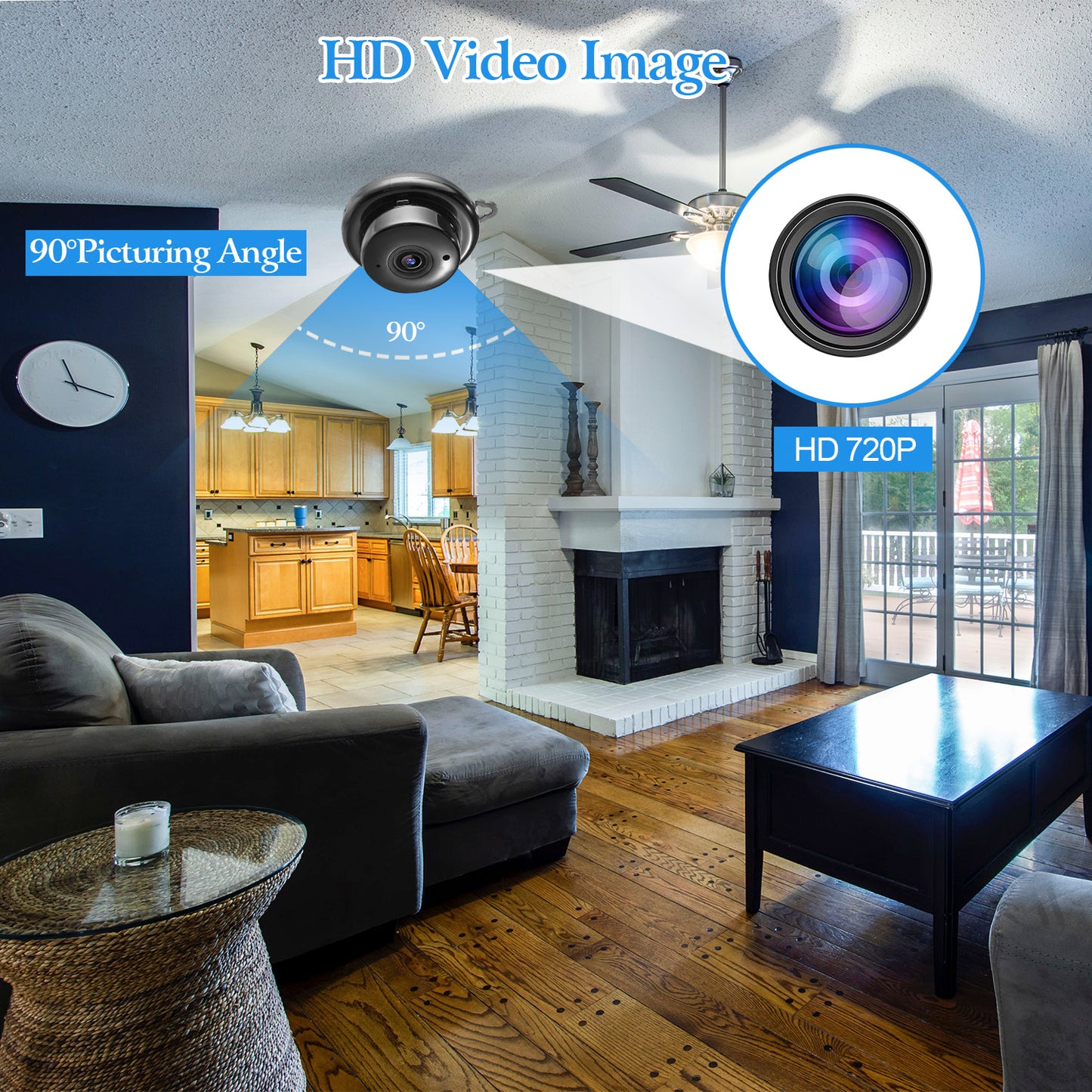 720P WiFi IP Security Camera with Night Vision & Two-Way Audio