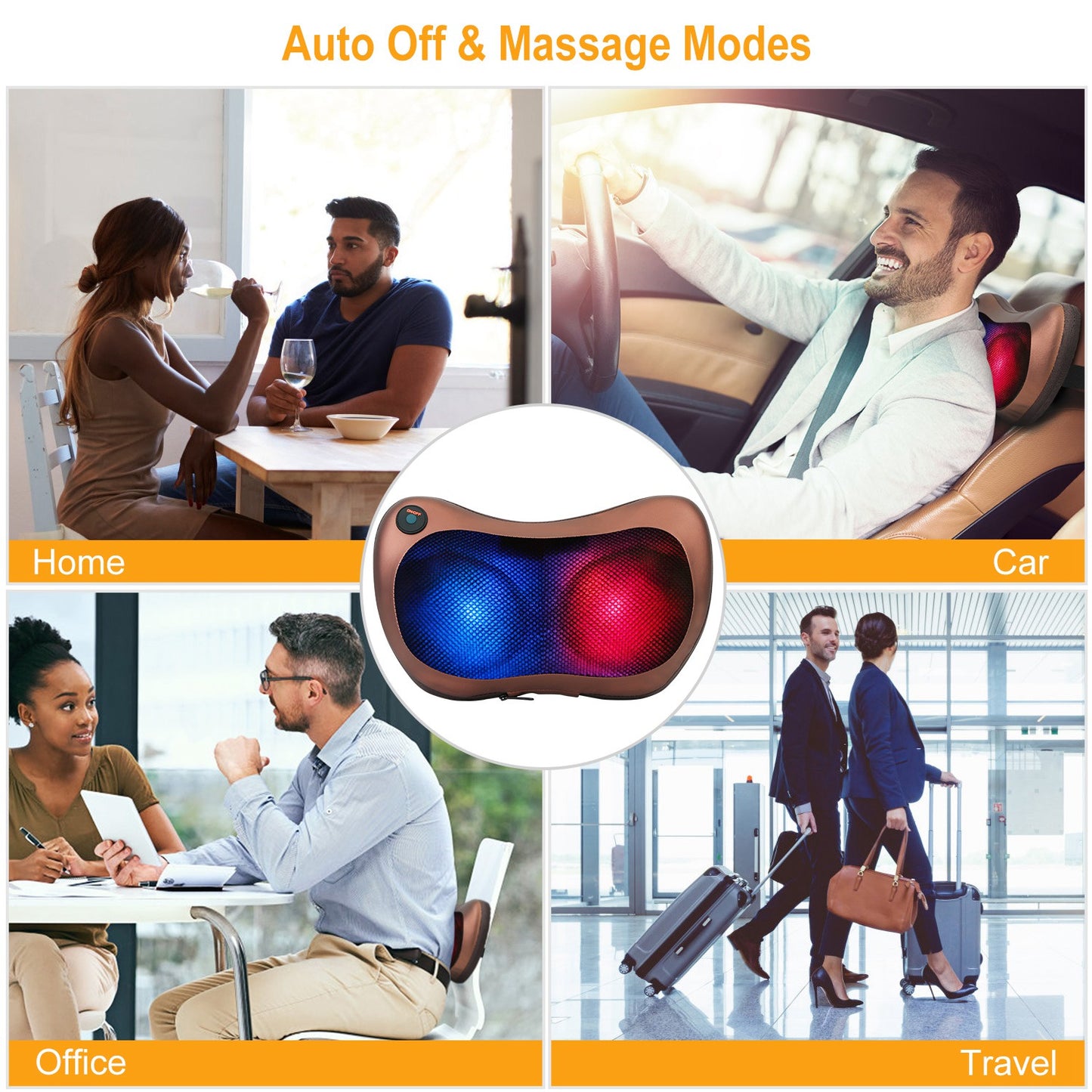 Back Neck Massage Pillow Thermotherapy