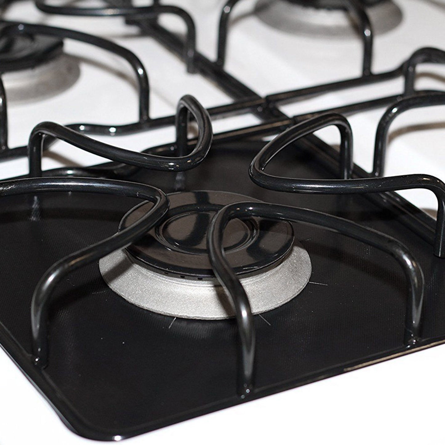 Stovetop Burner Protector Liners - 4 Pack Reusable Nonstick