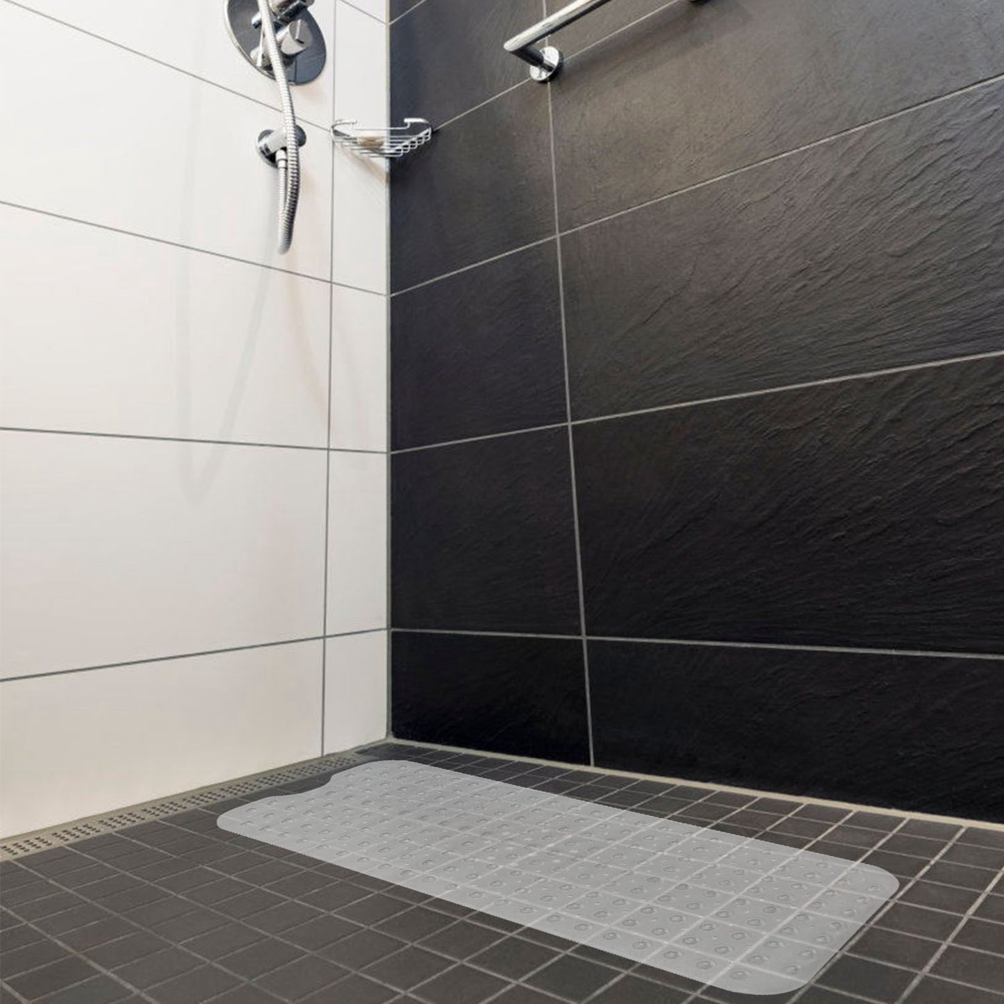 Non-Slip Bath Mat with Suction Cups and Massage Texture