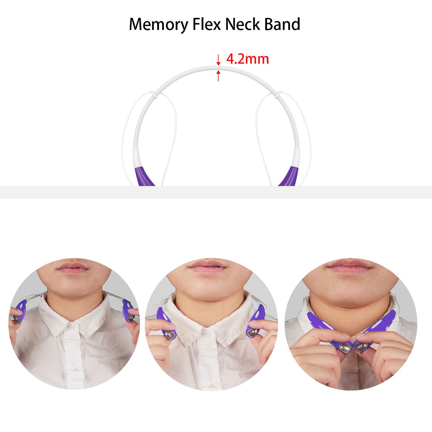Wireless Sports Neckband Headphones with Magnetic Earbuds