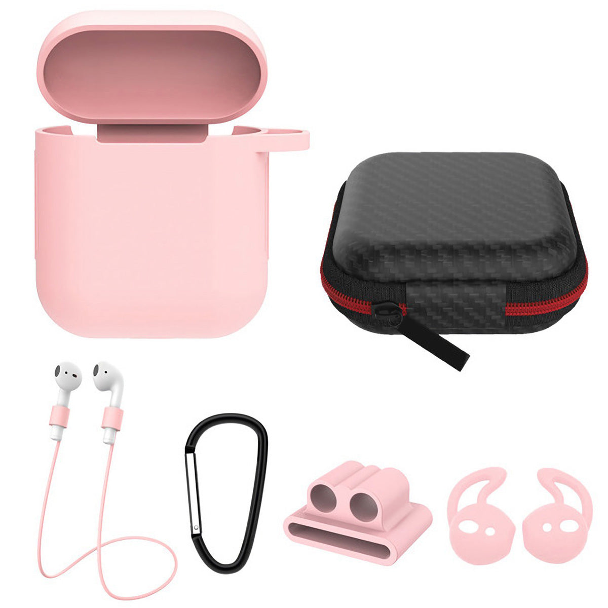 AirPods 1/2 Silicone Case with Accessories Kit