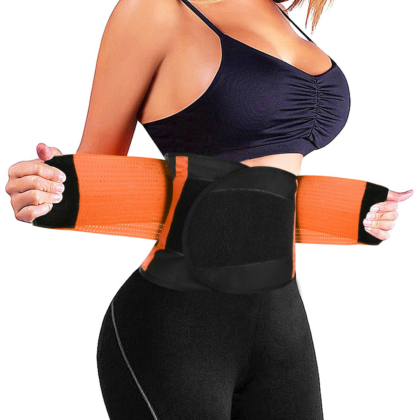 Waist Trainer Belt with Back Support - Adjustable Slimming Band