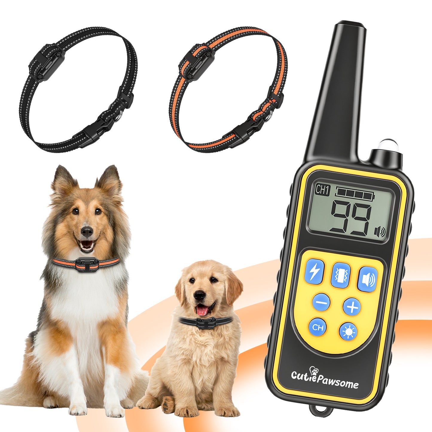 Dog Training Collar Receiver with Adjustable Belt IP67 Waterproof