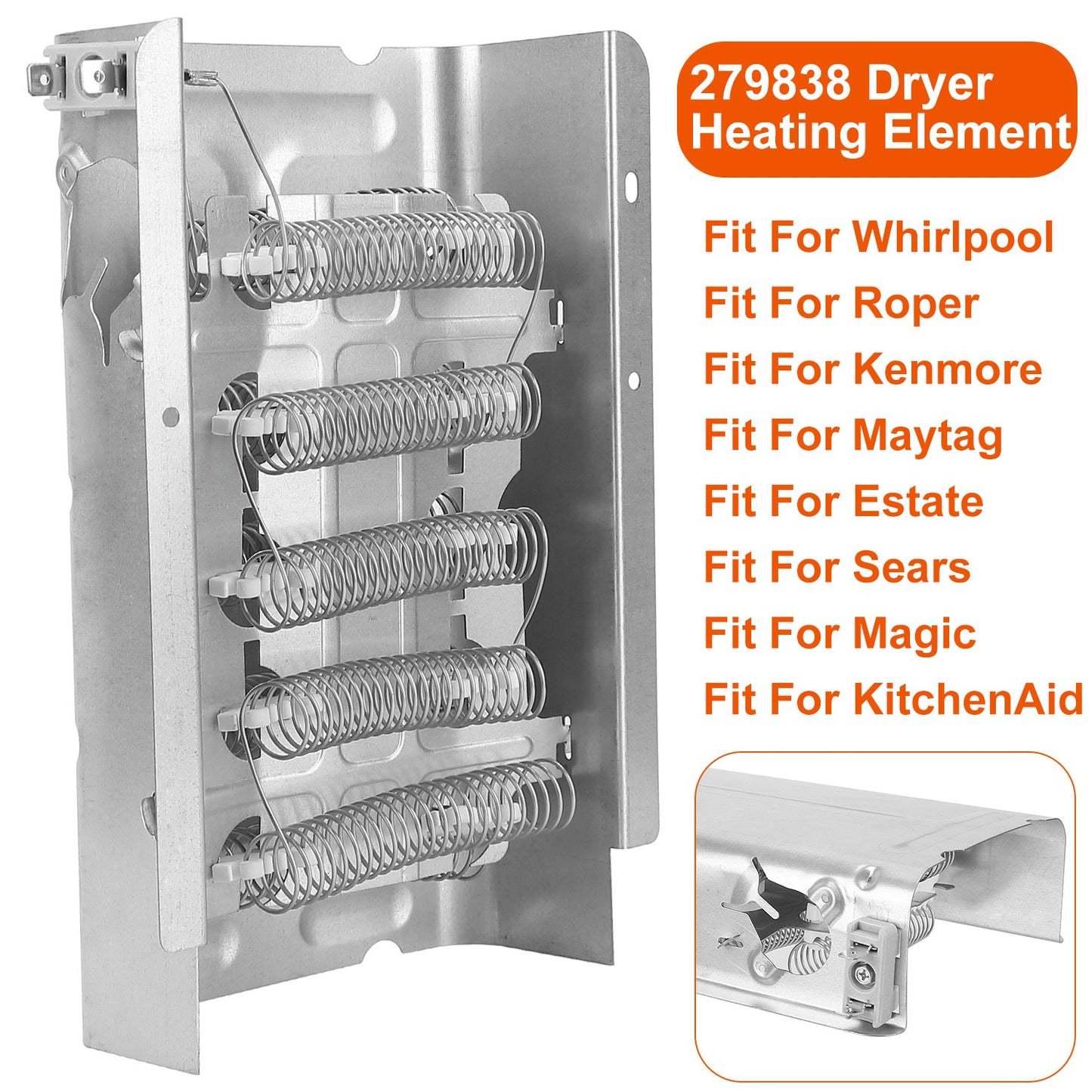 Dryer Heating Element 279838 Replacement for Whirlpool Kenmore
