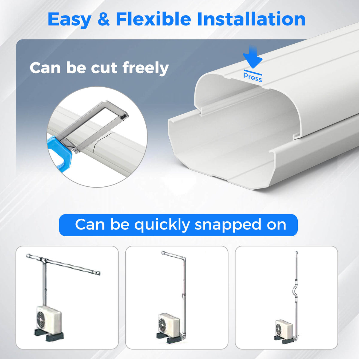 4 Inches W Mini Decorative PVC Slim Line Cover Kit
