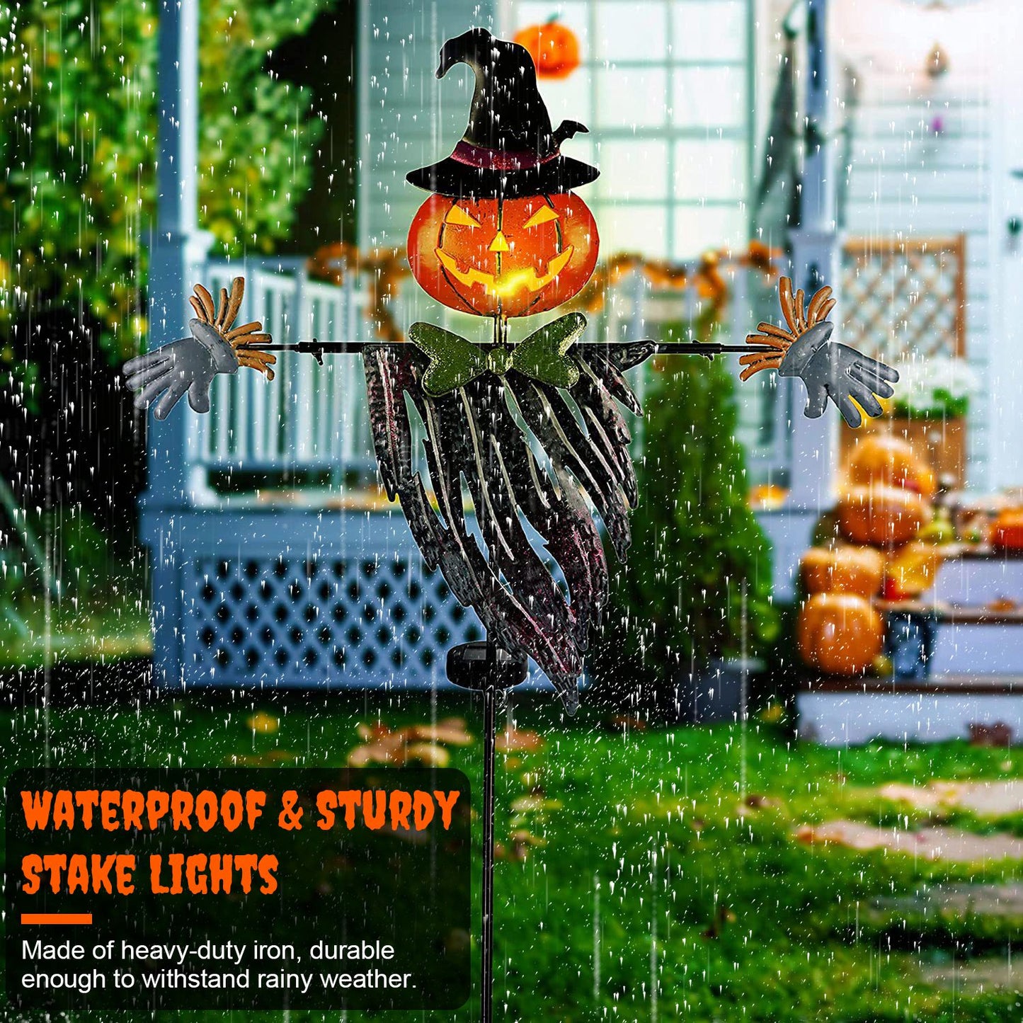 Solar Scarecrow Stake Light - Halloween Yard Decoration