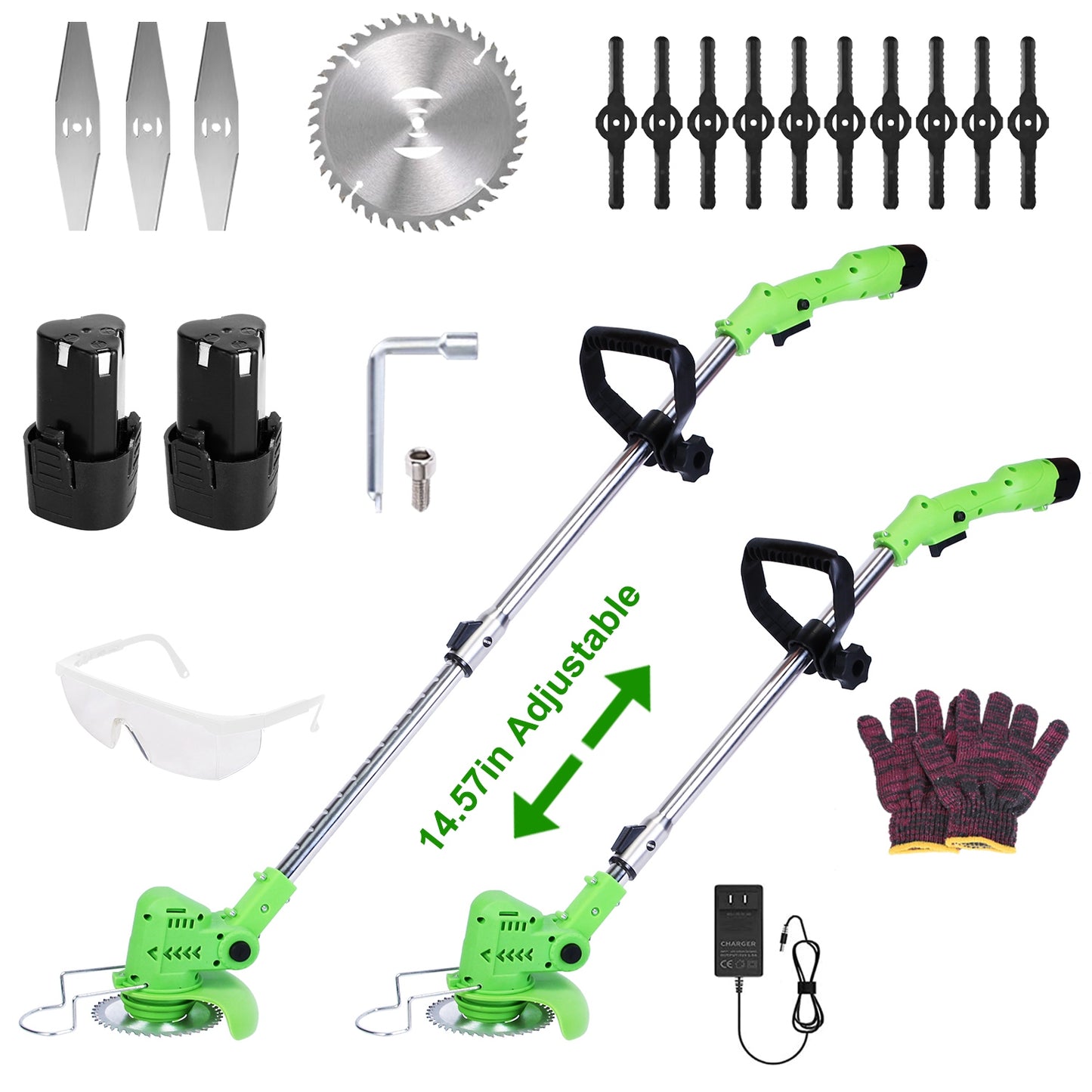 Grass Trimmer Blade Set - 14 Piece Replacement Accessory Kit
