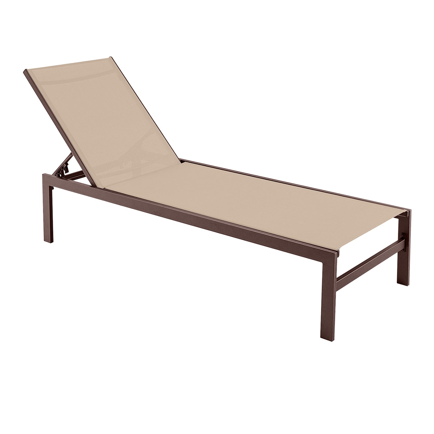 6-Position Adjustable Chaise Lounge Chair with Aluminum Frame