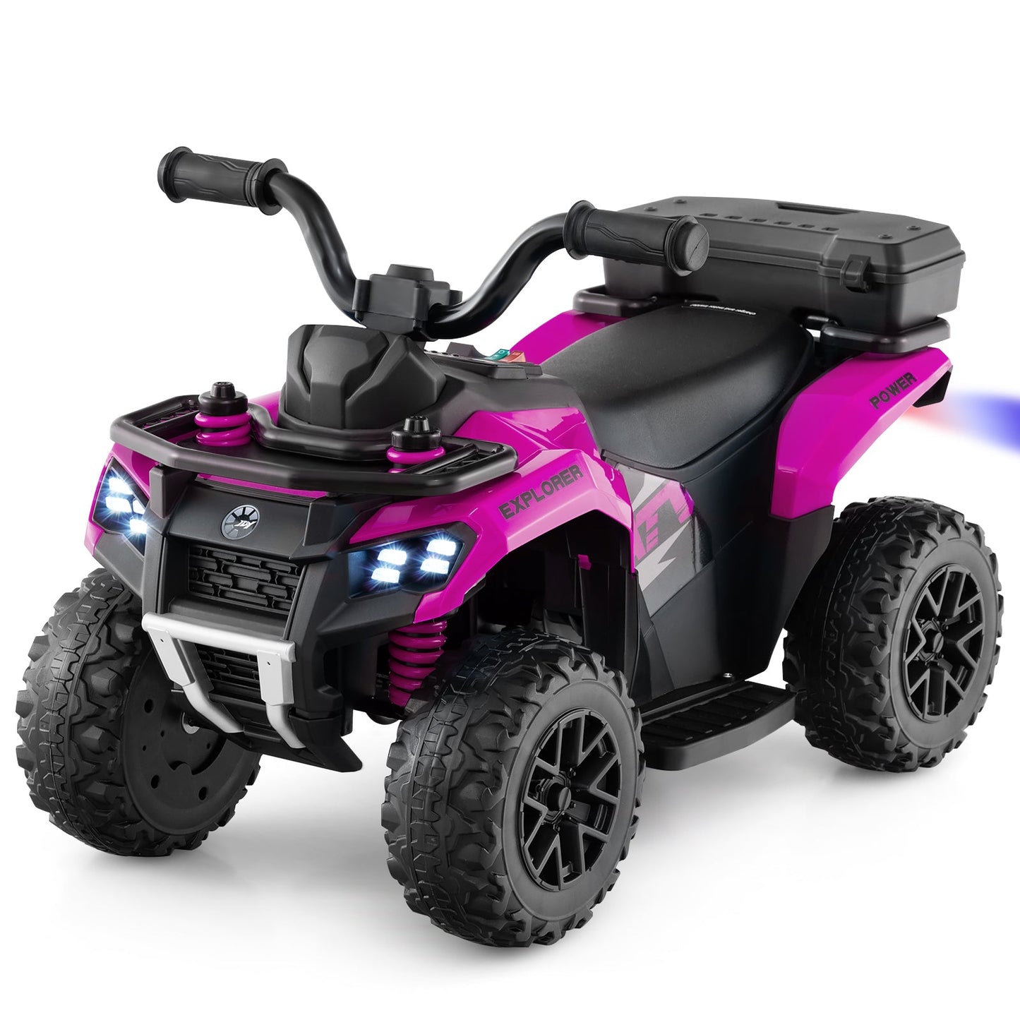 6V Kids Ride On ATV with Spray Function and Storage Box with Music