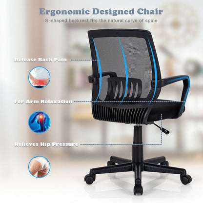 Mid-Back Mesh Office Chair with Lumbar Support