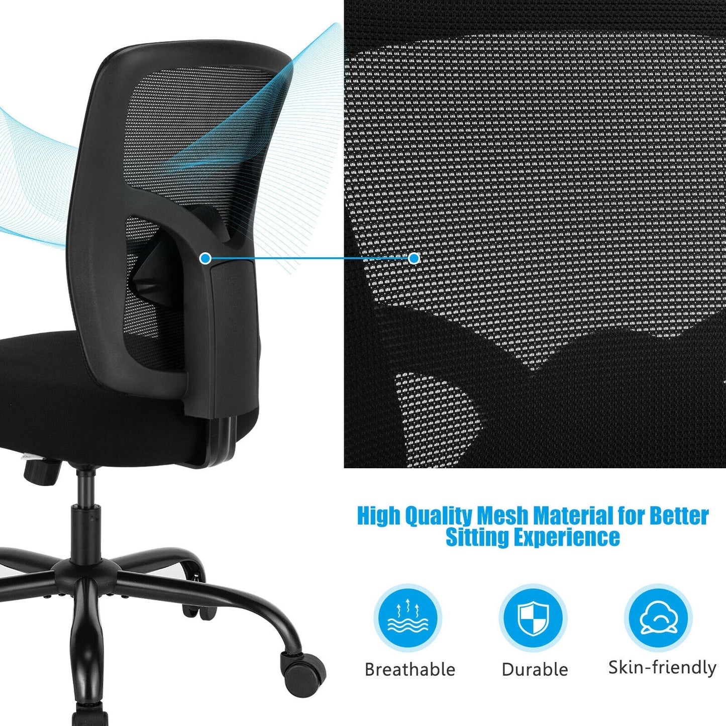 Big and Tall Office Chair with 400 LBS Capacity