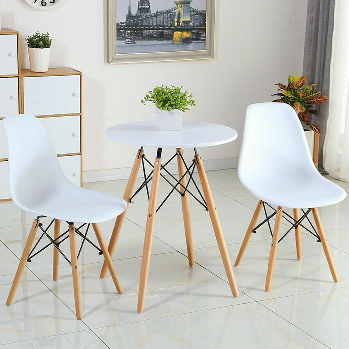 Mid-Century Modern Dining Side Chair Set of 2