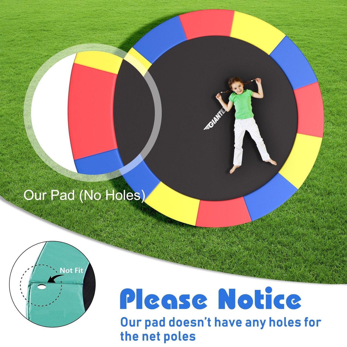 10 Feet Universal Spring Cover Trampoline Replacement Safety Pad