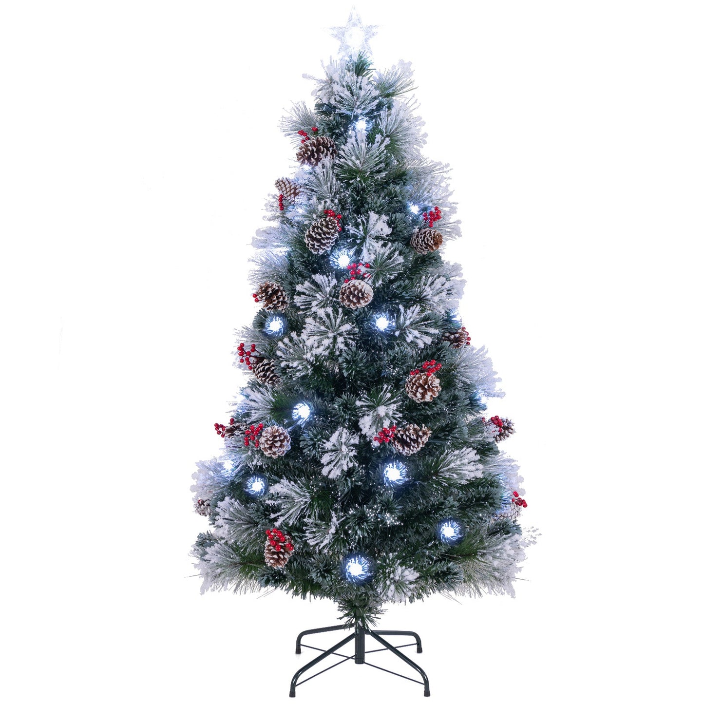 5 FT Flocked Christmas Tree with 8 Lighting Modes