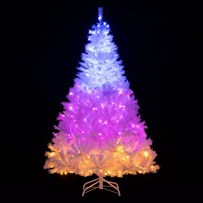 6 Ft Pre-Lit Artificial Christmas Tree with 11 Light Modes