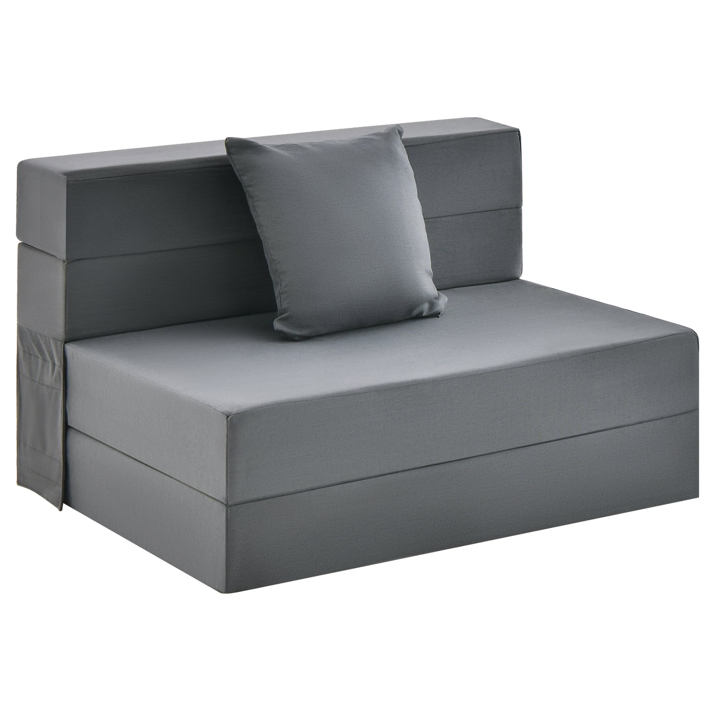 6-Inch Tri-Fold Sofa Bed with Pillow - Convertible Mattress