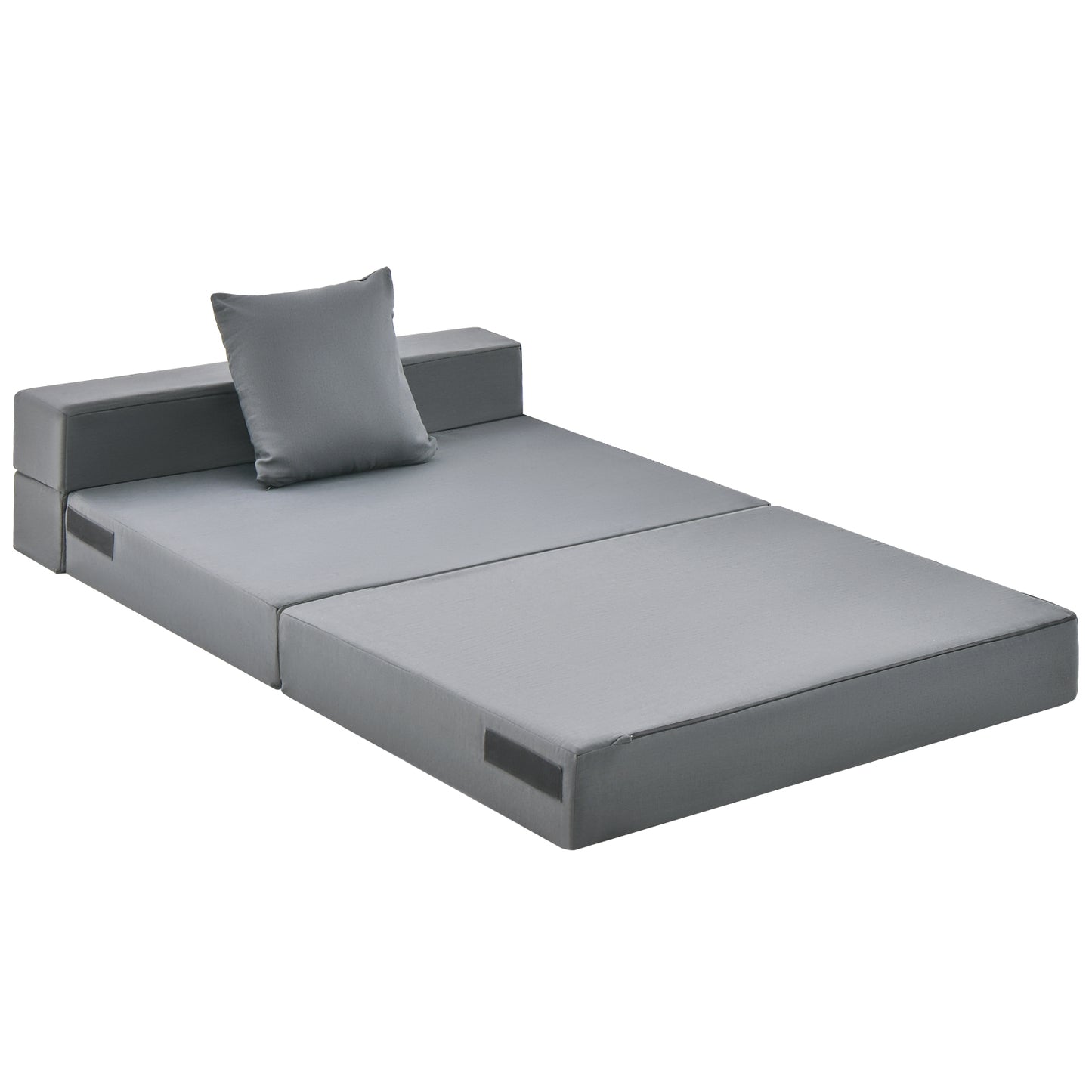 6-Inch Tri-Fold Sofa Bed with Pillow - Convertible Mattress