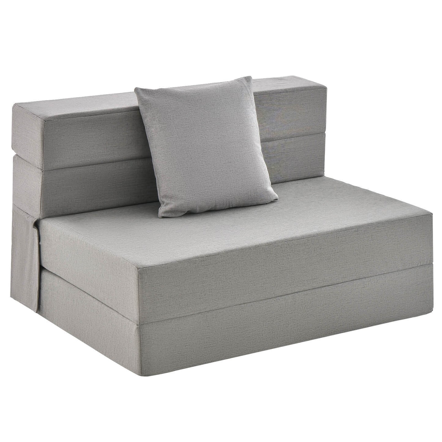 6-Inch Tri-Fold Sofa Bed with Pillow - Convertible Mattress