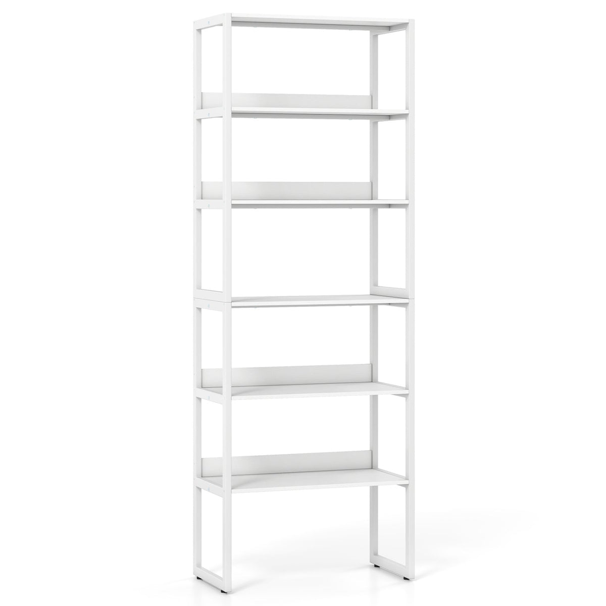 6-Tier Bookshelf with Metal Frame and Anti-Tipping Kits