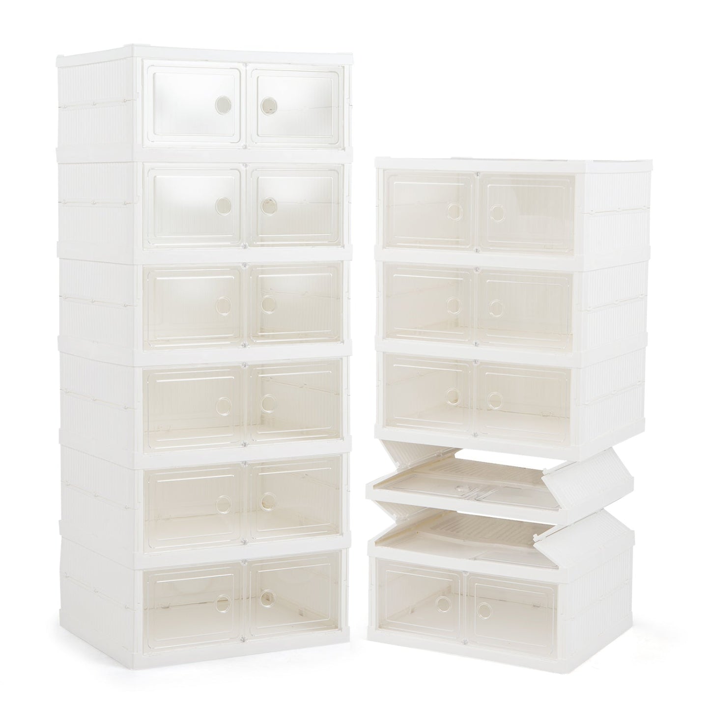 6-Tier Shoe Organizer with Clear Doors for 12 Pairs