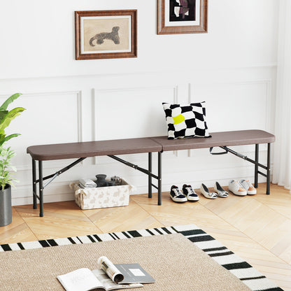 6 Ft Folding Outdoor Bench with 1320 LBS Capacity