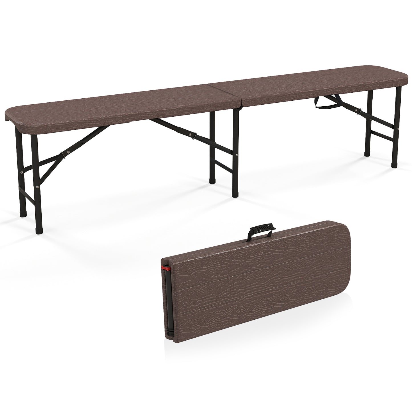 6 Ft Folding Outdoor Bench with 1320 LBS Capacity