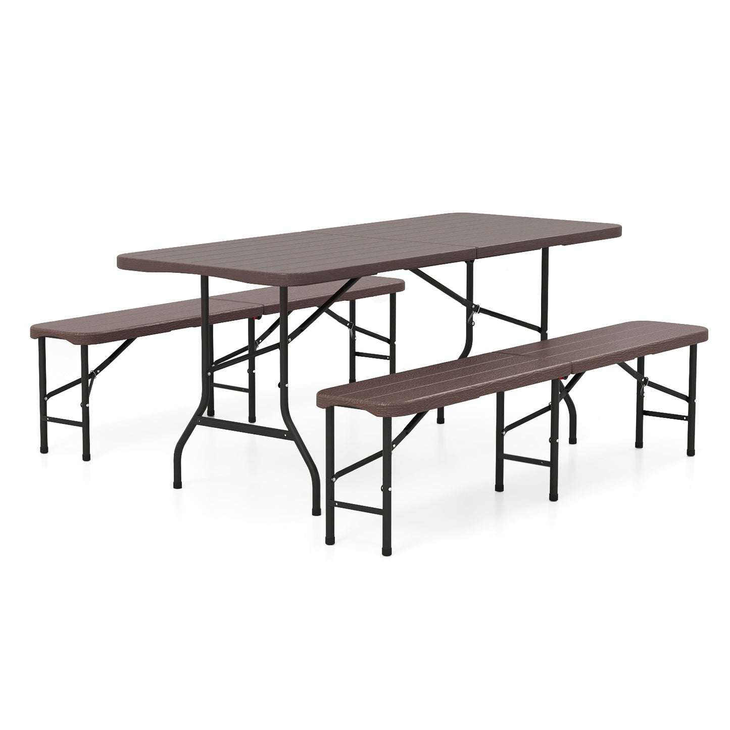 6 Ft Folding Outdoor Bench with 1320 LBS Capacity