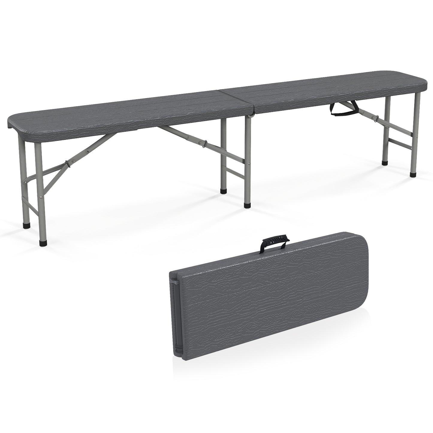 6 Ft Folding Outdoor Bench with 1320 LBS Capacity