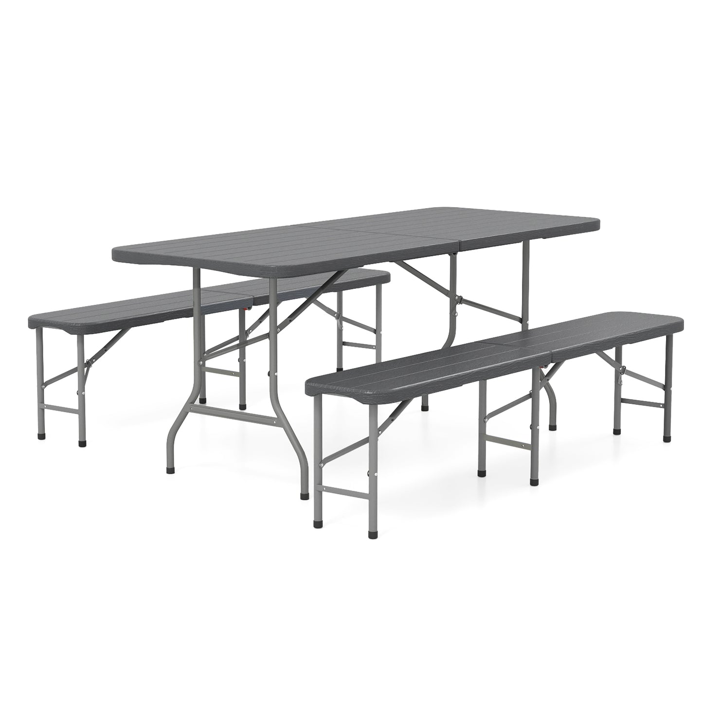 6 Ft Folding Outdoor Bench with 1320 LBS Capacity