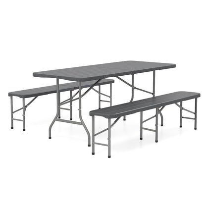 6 Ft Folding Outdoor Bench with 1320 LBS Capacity