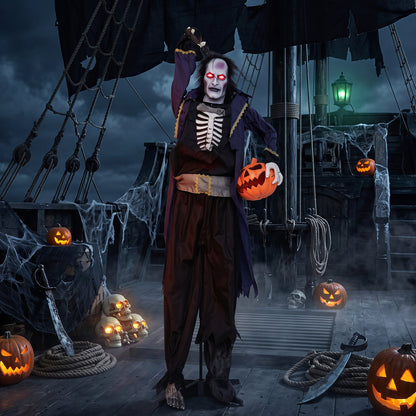 Animated Halloween Vampire Pirate Decoration 6 ft Pop-Up Head