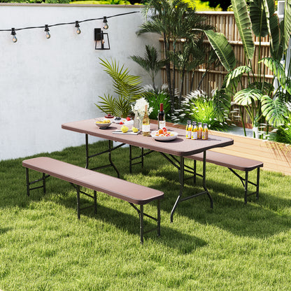 6 ft Folding Bench with 1320 lb Capacity and Handle
